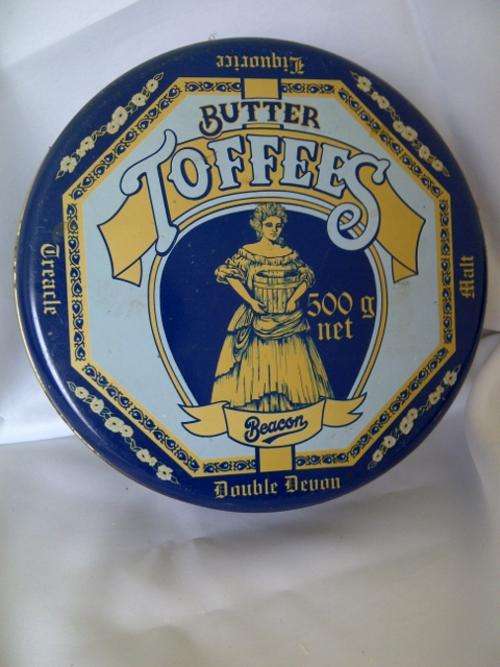 BUTTER TOFFEES BLUE TIN (ROUND)