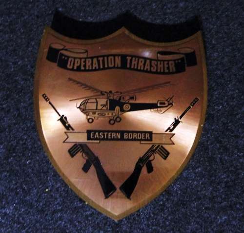 Operation Thrasher Eastern Border Rhodesia Plaque