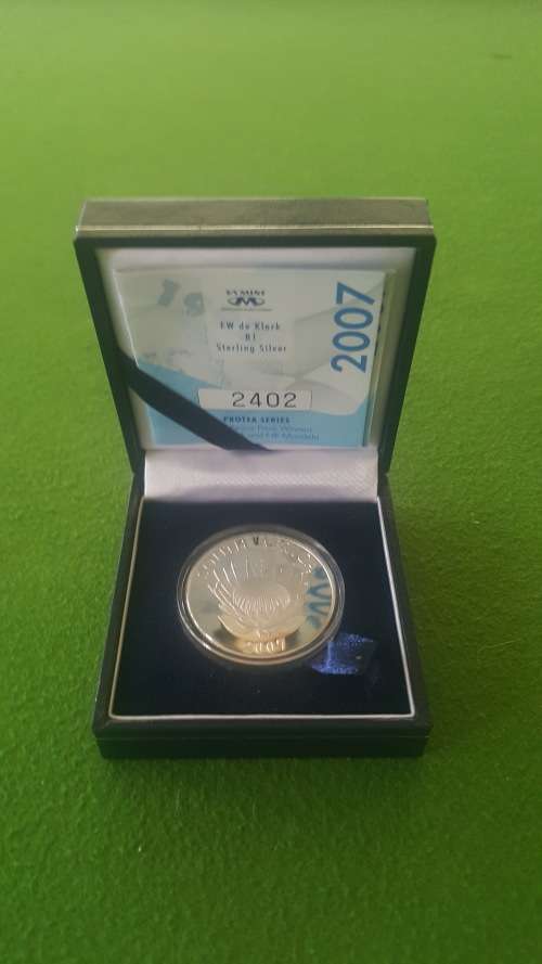 SA Silver R1 Proof 2007 De Klerk Limited edition 2402