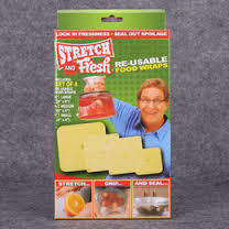 Stretch and fresh re-usable food wraps (1 x large, 2 x med, 1 x small)