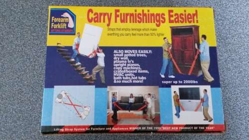 Forearm Forklift - carry furniture easy (2 straps)