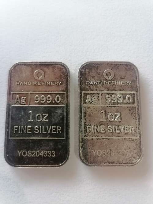 2013 Year of the Snake - Rand Refinery 1 Oz fine Silver bars