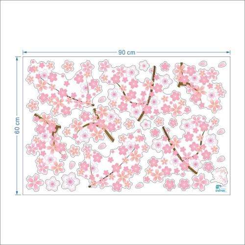 Korean sakura pink cherry blossoms wall stickers