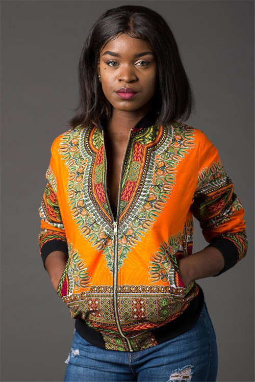 Dashiki women's bomber jackets
