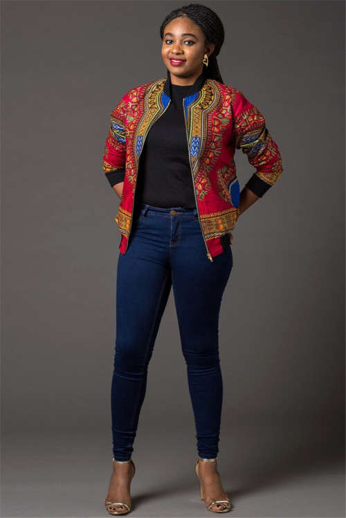 Dashiki women's bomber jackets