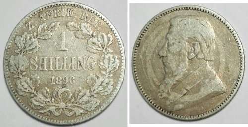 1896 ZAR Paul Kruger One Shilling