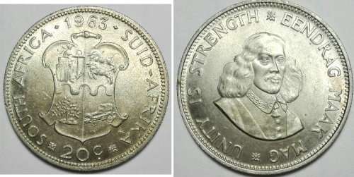 1963 Twenty Cent - Jan van Riebeeck unc.