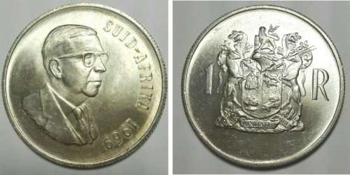 1969 One Rand Unc.  Afrikaans - E Donges