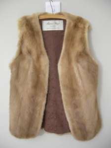 Genuine sleevless mink coat