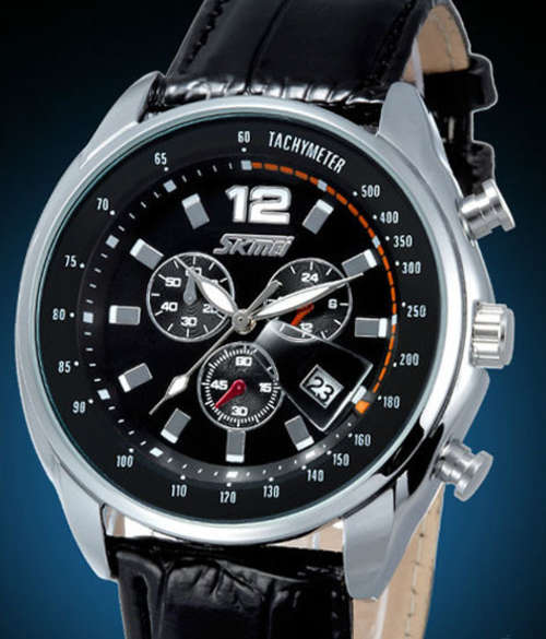 Stylish Oversized Mens Watch (Magnified date)