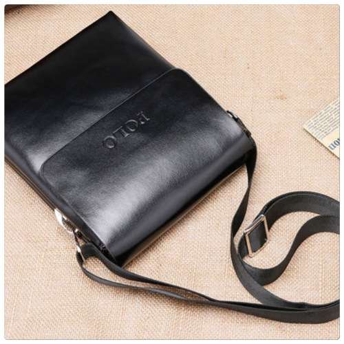POLO (small) Composite Black Leather Shoulder / Crossbody Bag