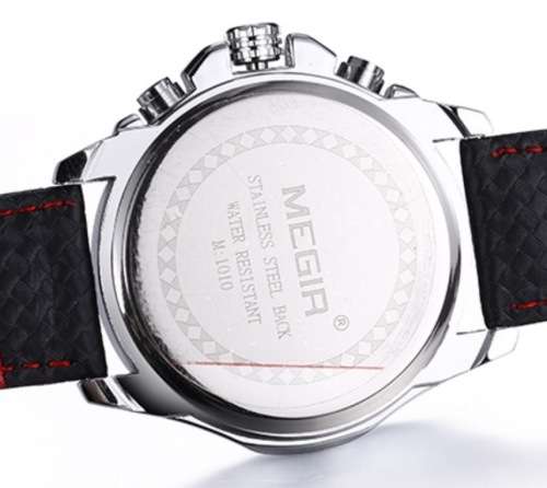 MEGIR Chronometer High Quality Timepiece with Leather band - In box