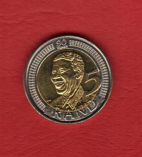 Mandela 2008 R5 - 90th Birthday - UNC - A/UNC - grade for yourself