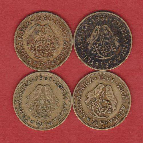 SA 4 x 1961 Half cent - 1/2c