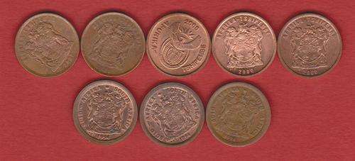 South Africa 8 x 2 cent -3 x 1994 & 5 x 2000 - bid per coin to take the lot