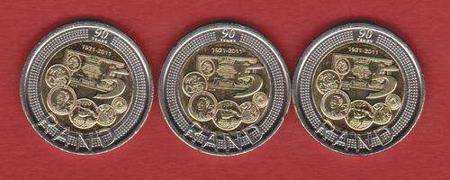 3 x SARB R5 - Direct from sealed mint bag - 90 years anniversary of South African Reserve Bank