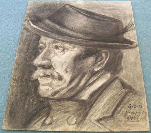 Crazy R1 start $$ EXQUISITE CHARCOAL ON PAPER $$ Dated 6-3-18