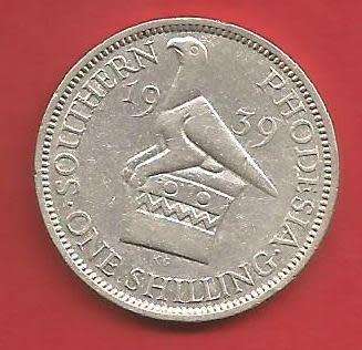 Southern Rhodesia 1939 Silver One Shilling - Scan of actual coin - grade for yourself