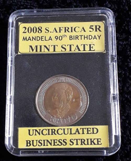 UNC MINT STATE - NELSON MANDELA R5 90th Birthday - Business strike - 2 available - bid per coin
