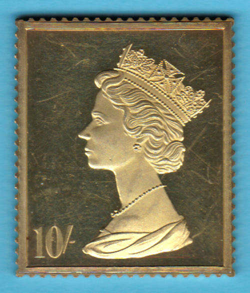 #SCARCE#  GOLD PLATED SILVER STAMP - Silver jubile Queen ELIZABETH 11