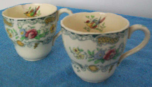 #ROYAL JASMINE ENGLAND# The Songsters - Spodes - 2 x cups