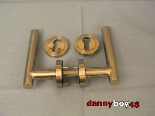 SET OF TH109 DOOR HANDLES STAINLESS STEEL