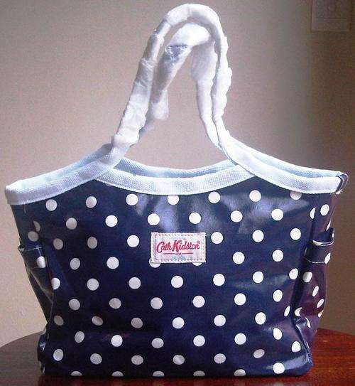 Cath Kidston Navy Blue Polka Dot Bag