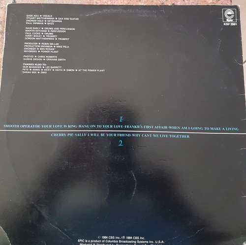 SADE Diamond Life (Excellent/Very Good+)