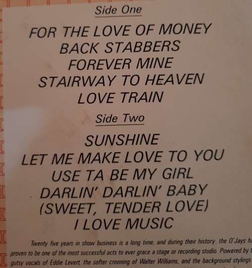 THE O'JAYS Greatest Hits (Very Good/Very Good)