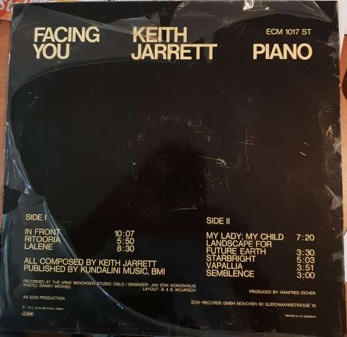 KEITH JARRETT Facing You (Very Good/Excellent)