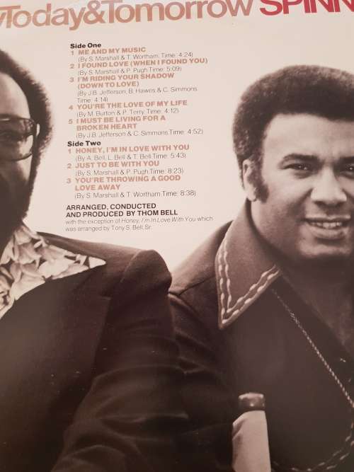 SPINNERS Yesterday Today Tomorrow (Very Good/Very Good)