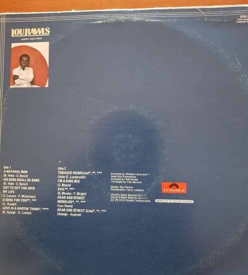 LOU RAWLS Happy and Free (Very Good+/Good+) 2391 241 Polydor 1976