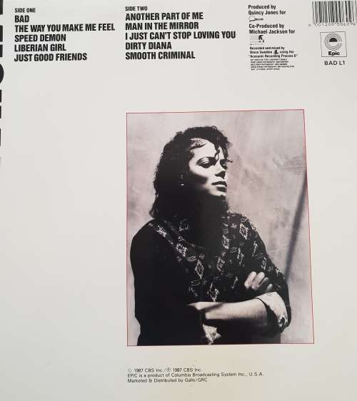 MICHAEL JACKSON Bad - Gatefold sleeve (Very Good+/Very Good+) Inner with lyrics