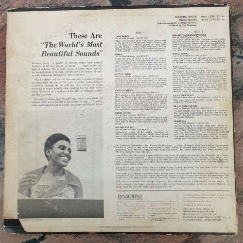 MIRIAM MAKEBA Makeba Sings! (Very Good+/Very Good) LSP-3321 US Pressing 1965 - COLLECTORS` ITEM