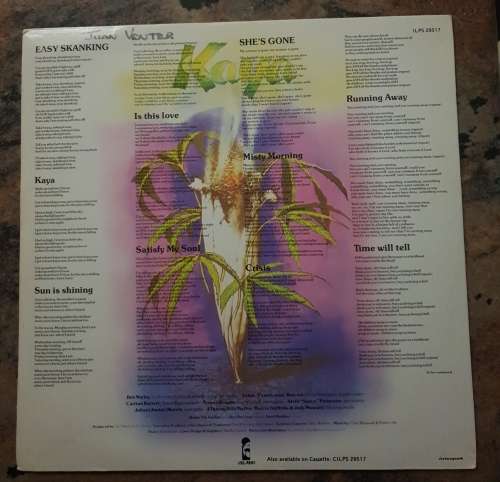 BOB MARLEY & THE WAILERS Kaya (Very Good+/Excellent)