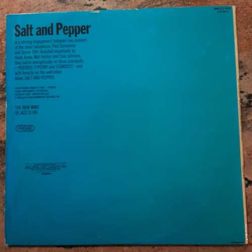 SONNY STITT & PAUL GONSALVES Salt And Pepper (Very Good/Very Good)