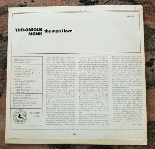 THELONIOUS MONK The Man I Love (Excellent/Very Good+) BKC 9013 SA Pressing 1971