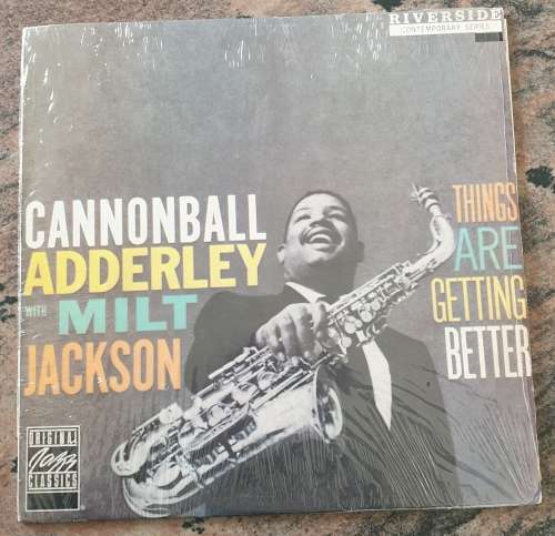 CANNONBALL ADDERLEY with MILT JACKSON Things Are Getting Better (VG+/VG+) 1988 Roots Records
