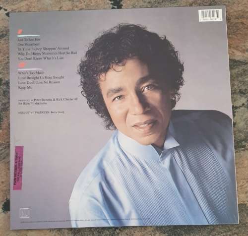SMOKEY ROBINSON One Heartbeat (Excellent/Excellent) Motown 6226 US Press 1987 - Inner with lyrics