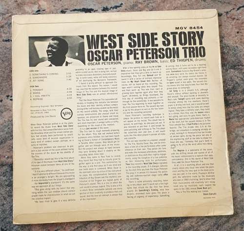 OSCAR PETERSON TRIO West Side Story (Good+/Very Good) Verve MGV 8454 SA Pressing 1962