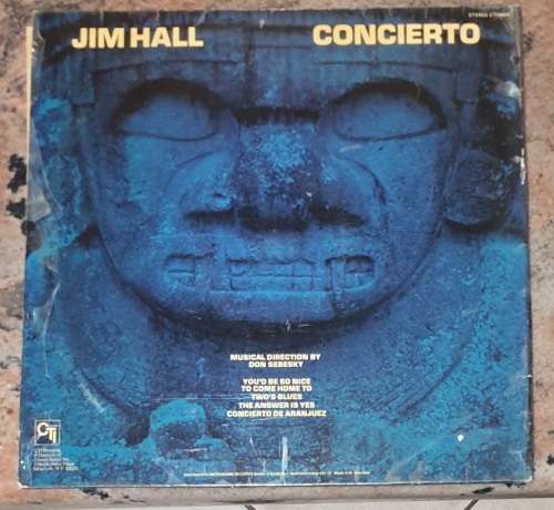 JIM HALL Concierto (Very Good/Very Good) CTI Records CTI 6060 German Pressing 1975