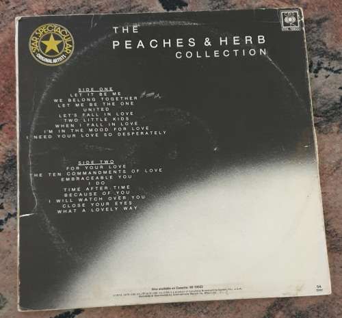 PEACHES & HERB Collection (Very Good+/Good) CBS Records COL 10022 South African Pressing 1979