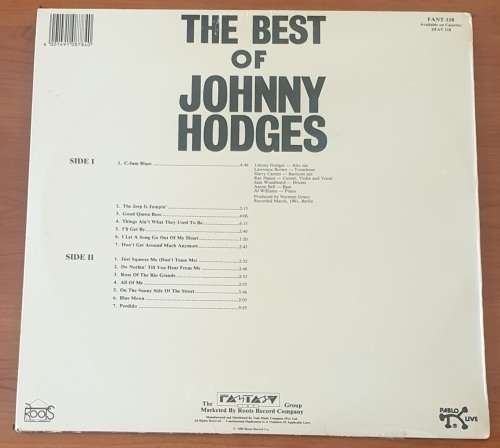 JOHNNY HODGES The Best Of (New and sealed) Roots Records FANT 118 South African Pressing 1989