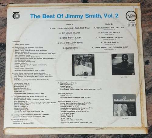 JIMMY SMITH The Best Of Vol 2 (Very Good+/Very Good-)  Verve Records 2304 004