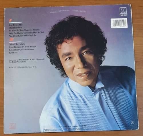 SMOKEY ROBINSON One Heartbeat (Very Good/Good) Motown TMC 5523 South African Pressing 1987