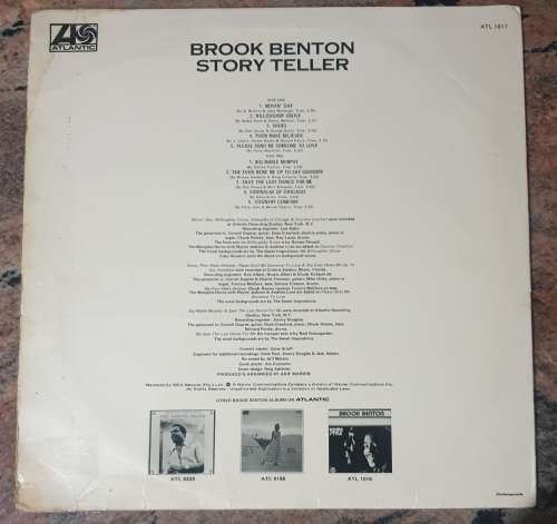 BROOK BENTON Story Teller - Atlantic ATL 1017 South African Pressing