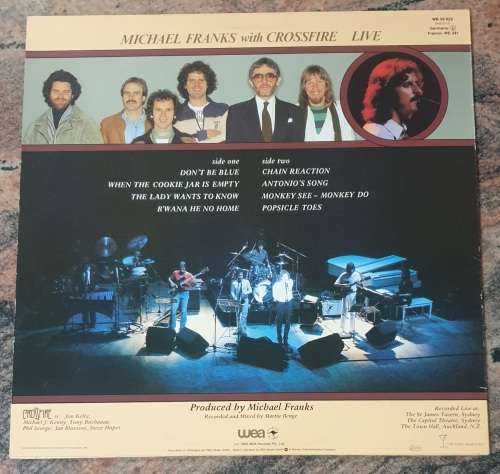 MICHAEL FRANKS With CROSSFIRE Live (Excellent/Excellent) GEMA WB 56922 German Pressing 1980 - Lyrics