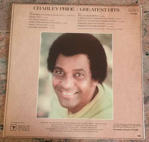 CHARLEY PRIDE Greatest Hits (Excellent/Excellent) RCA TRC 3064 South African Pressing
