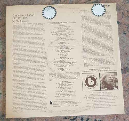 GERRY MULLIGAN LEE KONITZ Revelation - Double LP (Exc/VG+) Blue Note BNS 40162 UK Press 1975 - MONO