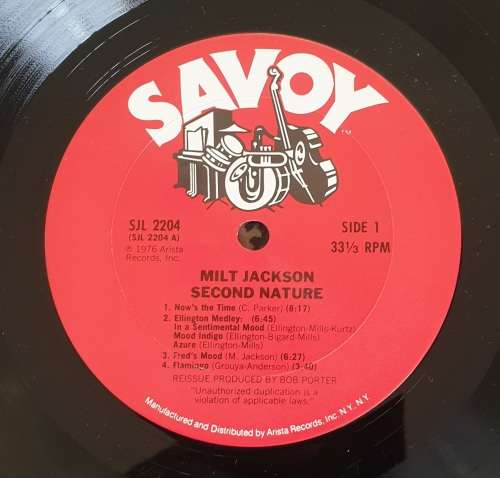 MILT JACKSON Second Nature The Savoy Sessions - Double LP (Exc/VG) Savoy SJL 2204 USA Press 1976